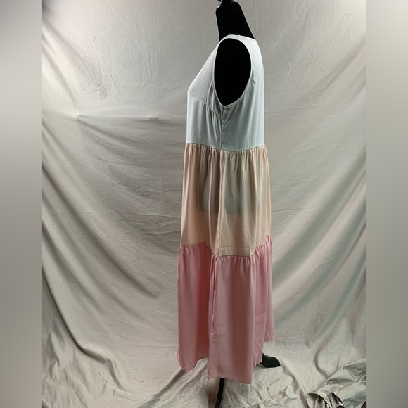 Boho Color Block Smock Dress - Picture 8 of 9